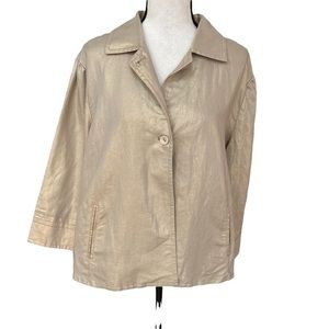 Additions by Chico linen safari shine Pauline jacket size 3 NWT